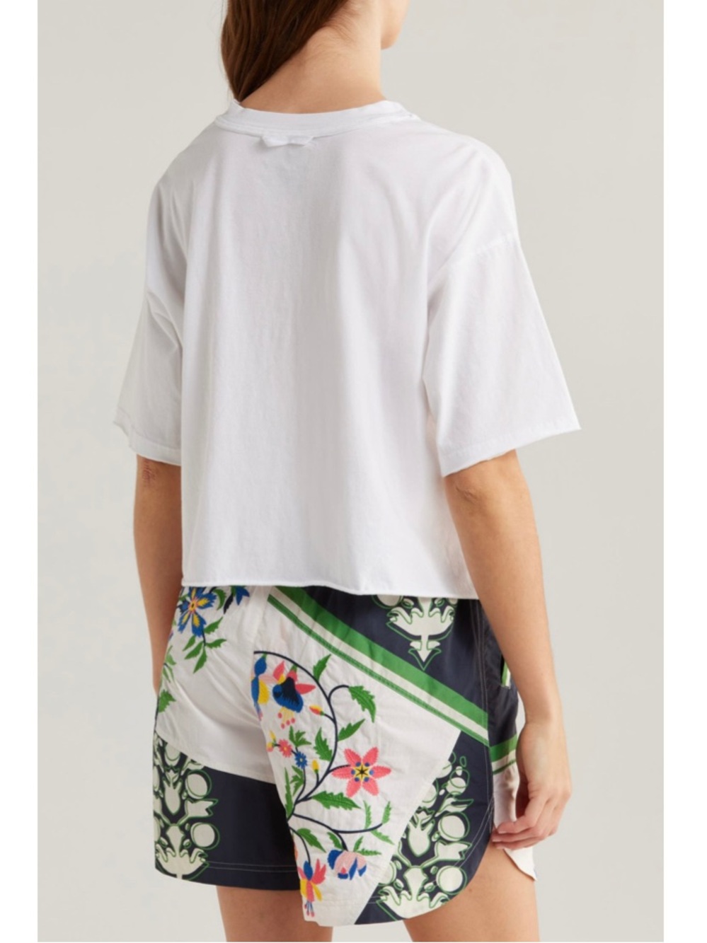 FREE PEOPLE Inspire Boxy Cropped Oversized Short Sleeve White Tee Shirt Size XL - Picture 3 of 16